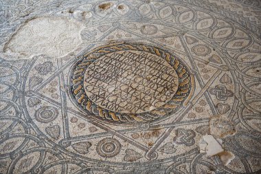 Madaba Arkeoloji Müzesi, Ürdün 'deki Hippolytus Salonu' nun zemininde büyük bir mozaik.