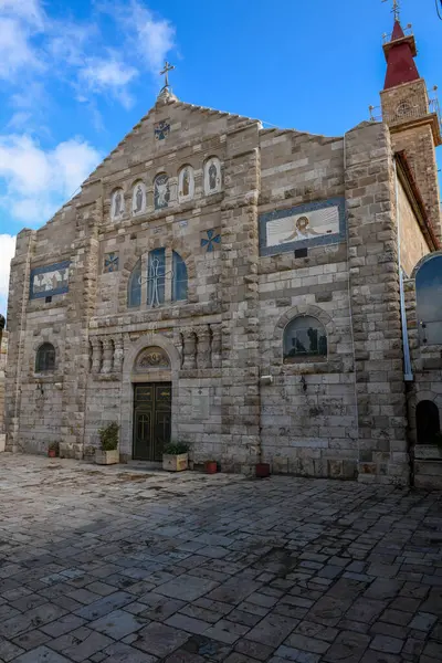 Kościół Jana Chrzciciela Historycznym Mieście Madaba Jordanii Obrazy Stockowe bez tantiem