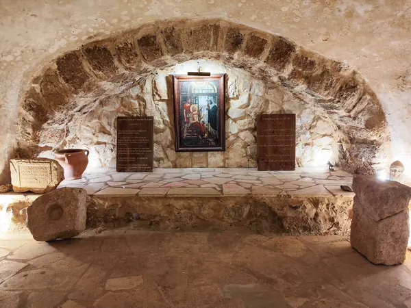Wnętrza Kościoła Jana Chrzciciela Madabie Nad Jordanem Zdjęcie Stockowe