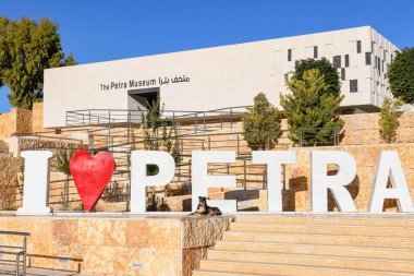 Petra, Ürdün - 19 Ocak 2024: Ürdün 'deki Petra Müzesinde