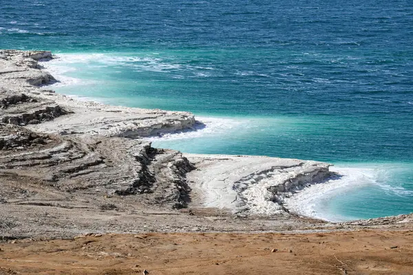 Paisagem Mar Morto Jordânia Imagens Royalty-Free