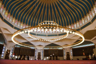 Amman, Ürdün - 25 Ocak 2024: Ürdün 'deki Amman' da I. Abdullah Camii 'nin İçişleri Bakanı