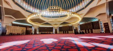 Amman, Ürdün - 25 Ocak 2024: Ürdün 'deki Amman' da I. Abdullah Camii 'nin İçişleri Bakanı