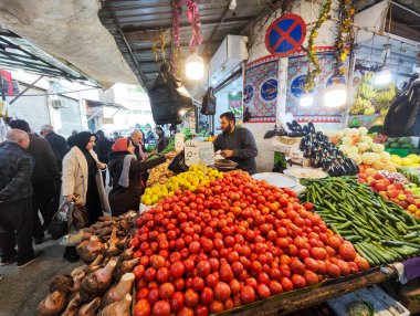 Amman, Jordan - 25 Ocak 2024: Ürdün 'deki Amman pazarında