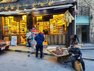 Amman, Jordan - 25 Ocak 2024: Ürdün 'deki Amman pazarında