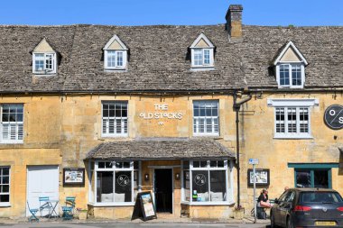 Stow on the wold, England - 19 Mayıs 2024: İngiltere 'deki Stow köyüne bakın