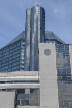 Belarus 'taki Minsk' teki ulusal kütüphaneye bak