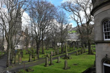 Edinburgh, Scotland - 29 March 2024: view at Greyfriars Kirkyard cemetery at Edinburgh on Scotland clipart