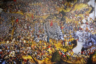 Belarus 'taki MIR kalesinde ortaçağ resmi