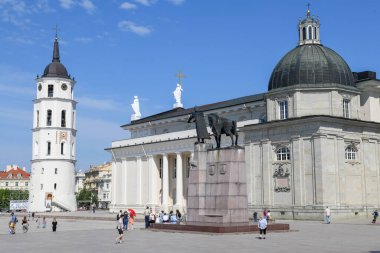 Vilnius, Litvanya - 26 Mayıs 2024: Litvanya 'daki Vilnius Katedrali