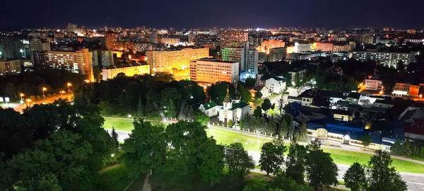 Belarus 'taki Minsk şehrinin havadan görünüşü