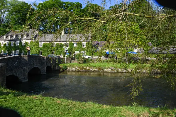 stock image Bibury, England - 19 May 2024: view at the village of Bibury on England