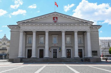 Vilnius, Litvanya - 2 Haziran 2024: Litvanya 'daki Vilnius' un eski merkezinde