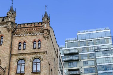 Vilnius, Litvanya - 2 Haziran 2024: Litvanya 'daki Vilnius' un eski merkezinde