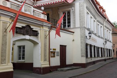 Vilnius, Litvanya - 2 Haziran 2024: Litvanya 'daki Vilnius' un eski merkezinde