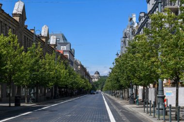 Vilnius, Litvanya - 2 Haziran 2024: Litvanya 'daki Vilnius' un eski merkezinde