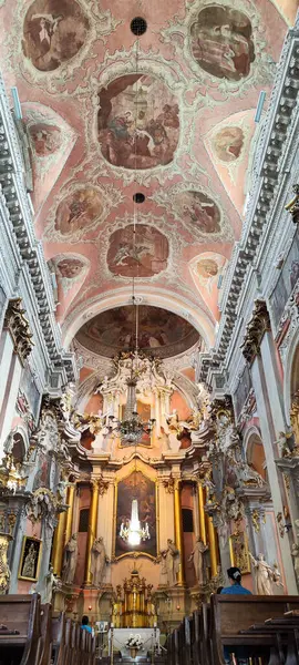 Vilnius, Litvanya - 1 Haziran 2024: Litvanya 'daki Vilnius' taki Aziz Teresa Kilisesi