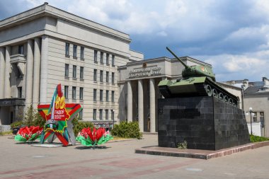 Minsk, Belarus - 27 Mayıs 2024: Belarus 'taki Minsk binası