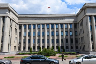 Minsk, Belarus - 27 Mayıs 2024: Belarus 'taki Minsk binası