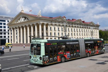 Minsk, Belarus - 27 Mayıs 2024: Belarus 'taki Minsk binası