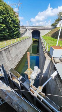 The hydroelectric power station of Turbigo on Italy clipart