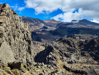Whakapa kayak merkezindeki İHA görüntüsü Yeni Zelanda 'da yaz zamanı