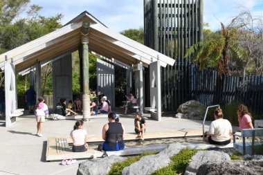 Rotorua, Yeni Zelanda - 21 Ocak 2025: Yeni Zelanda 'nın Rotorua kentindeki Kuirau Park' ta