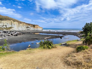 Yeni Zelanda 'daki Kai Lwi plajına bakın.