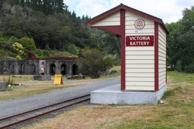 Yeni Zelanda Waikino 'daki Victoria Battery Tramway Müzesi