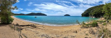 Yeni Zelanda 'daki Abel Tasman Ulusal Parkı' nın manzarası