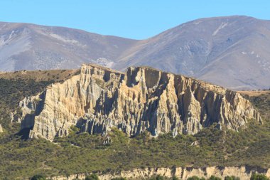 Yeni Zelanda 'daki Clay Cliffs' e bak