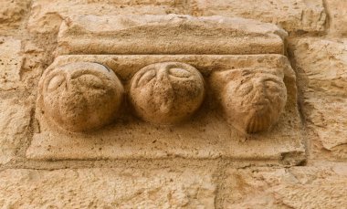 İtalya 'da Apulia' daki Trani katedralinin ayrıntılı görüntüsü