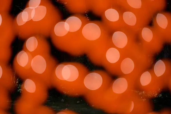 Suddig Defocused Orange Bollar Hängande Tråd Utomhus Konst Objekt Symboliserar — Stockfoto