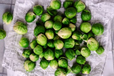 Taze brussels spraut.top veiw.pictive focus