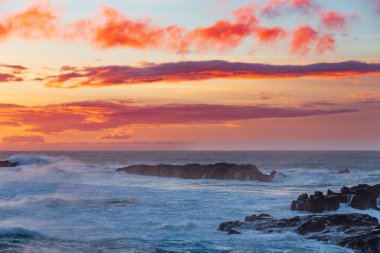 İzlanda açıklarında kış fırtınası.