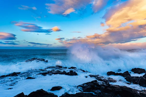 Zimní Bouře Pobřeží Islandu — Stock fotografie