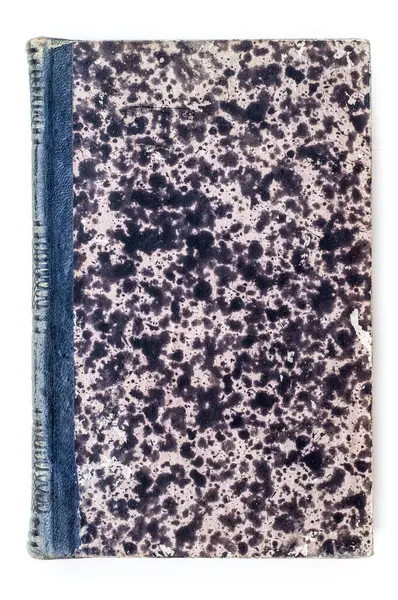 Closeup Uma Capa Livro Antigo Mostrando Uma Textura Única Design — Fotografia de Stock