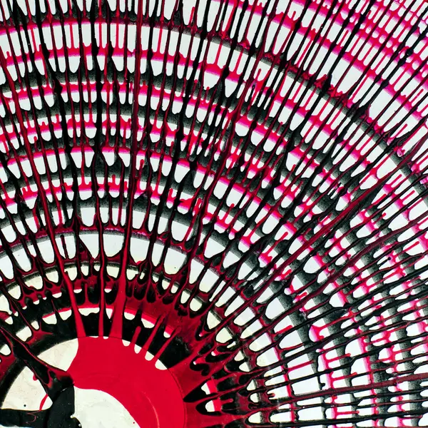 Vibrante Patrón Espiral Rojo Negro Creando Visual Abstracto Geométrico Que Fotos de stock libres de derechos