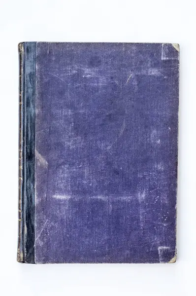 Detailní Záběr Zachycující Historickou Knihu Texturovaným Opotřebovaným Purpurovým Obalem Zestárlými Royalty Free Stock Fotografie