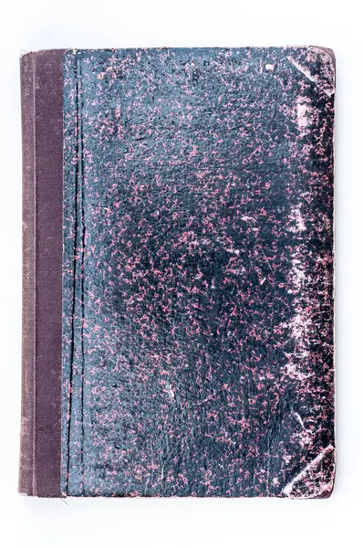Közelkép Egy Antik Könyvborító Bemutató Egyedülálló Textúra Foltos Design Egy Jogdíjmentes Stock Képek