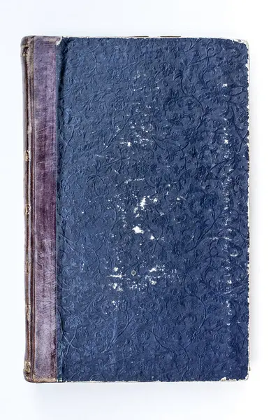 Livro Antigo Capa Dura Exala Sentido História Capa Azul Escura Fotografias De Stock Royalty-Free