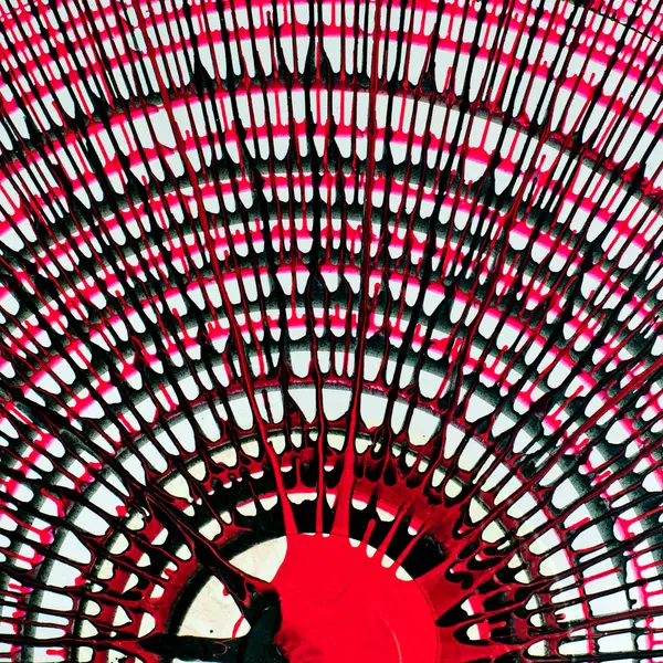 Motivo Spirale Rosso Nero Vibrante Che Crea Una Visione Astratta Foto Stock