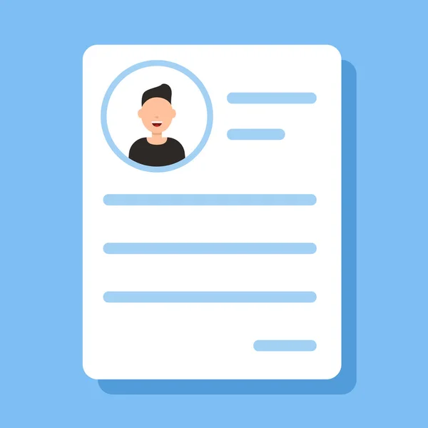 Resume icon. Flat style. Vector