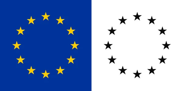 Flaga Unii Europejskiej Ilustracja Wektora — Wektor stockowy