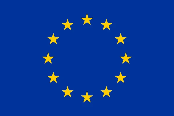 Flagge Der Europäischen Union Originelle Proportionen Und Farben Vektorillustration — Stockvektor