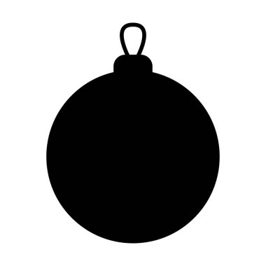 Noel balosu silueti. Düz stil. Vektör illüstrasyonu