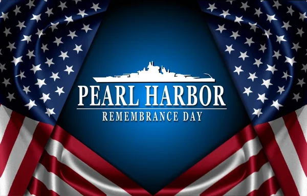 Pearl Harbor Souvenir Honneur Fond Etats Unis Drapeau — Photo