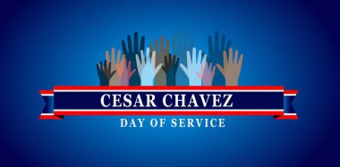 Cesar Chavez Günü. 31 Mart. Tatil konsepti. Arkaplan, afiş, kart, metin yazımlı poster şablonu.