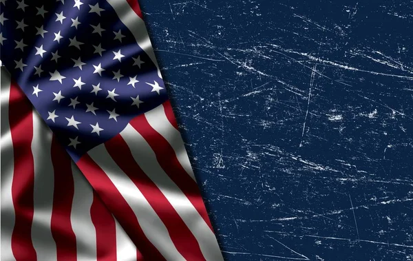 Feliz Día Los Caídos Con Bandera Americana — Foto de Stock