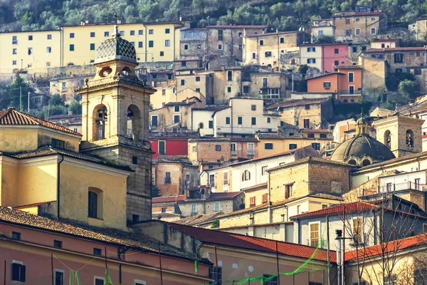 Ιταλική Μεσαιωνική Πόλη Alvito Ανάμεσα Στα Βουνά Apennine Της Νοτιοανατολικής — Φωτογραφία Αρχείου